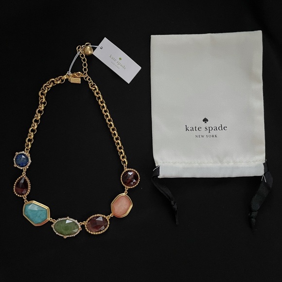 Kate Spade Multicolor Stone Necklace NWT - Picture 2 of 5